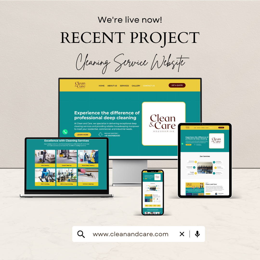 Clean & Care Cleaning Service Website