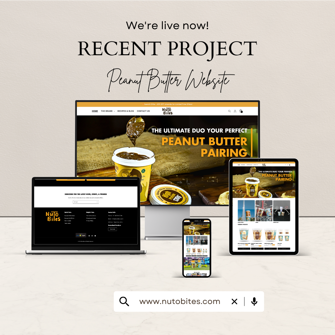 NutoBites Peanut Butter eCommerce Website