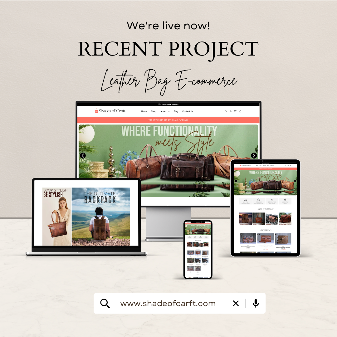 Shades of Craft Leather Bag eCommerce